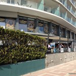 Outside view of the Calipolis Hotel and patio